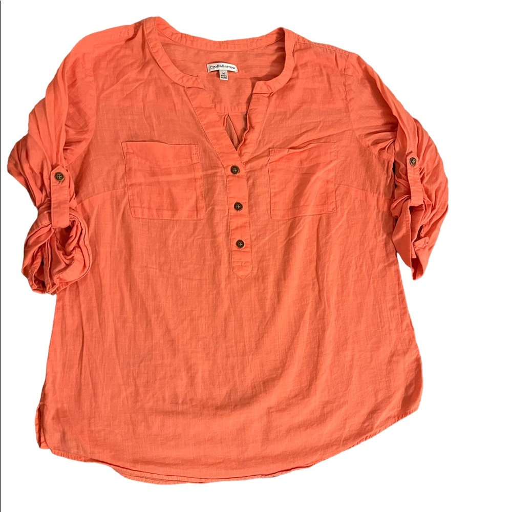 Croft & Barrow blouse, size M color peach/salmon